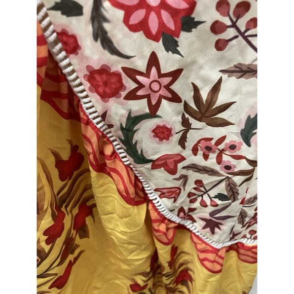 Guadalupe Style Maxi Dress M Colorful Floral Hi Low Summer Resort Vacation Boho - Picture 7 of 8